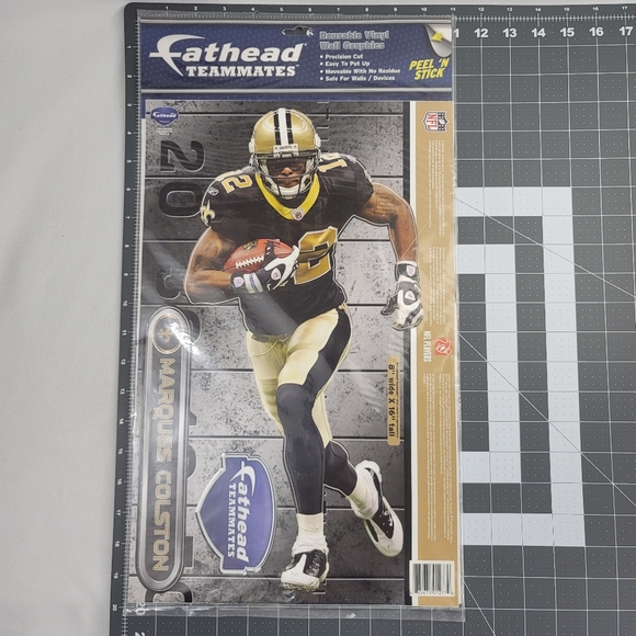 Fathead Teammates Saints Marques Colston Reusable Vinyl Wall Graphics - Picture 1 of 7